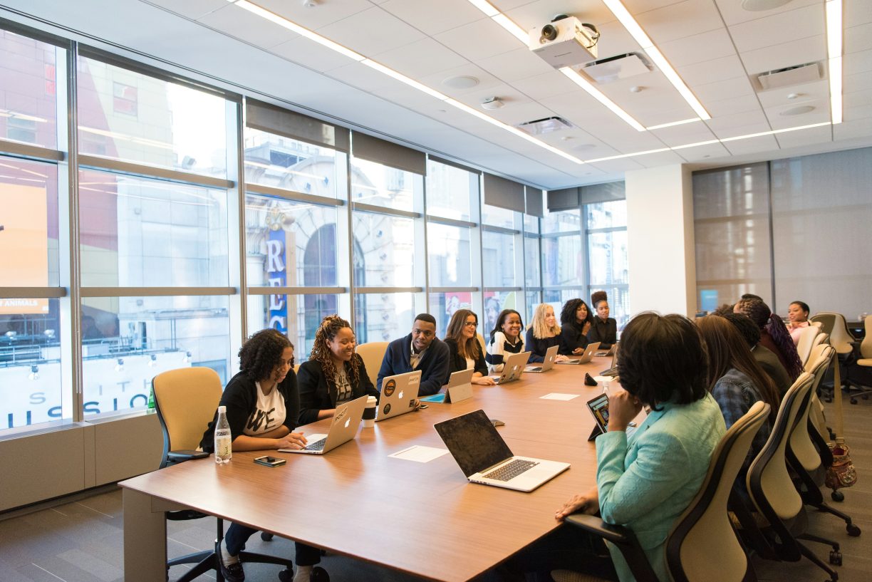 Board room full of people