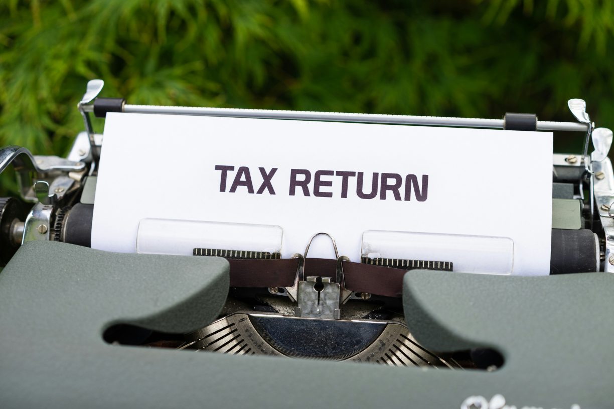 Type writer printing tax return